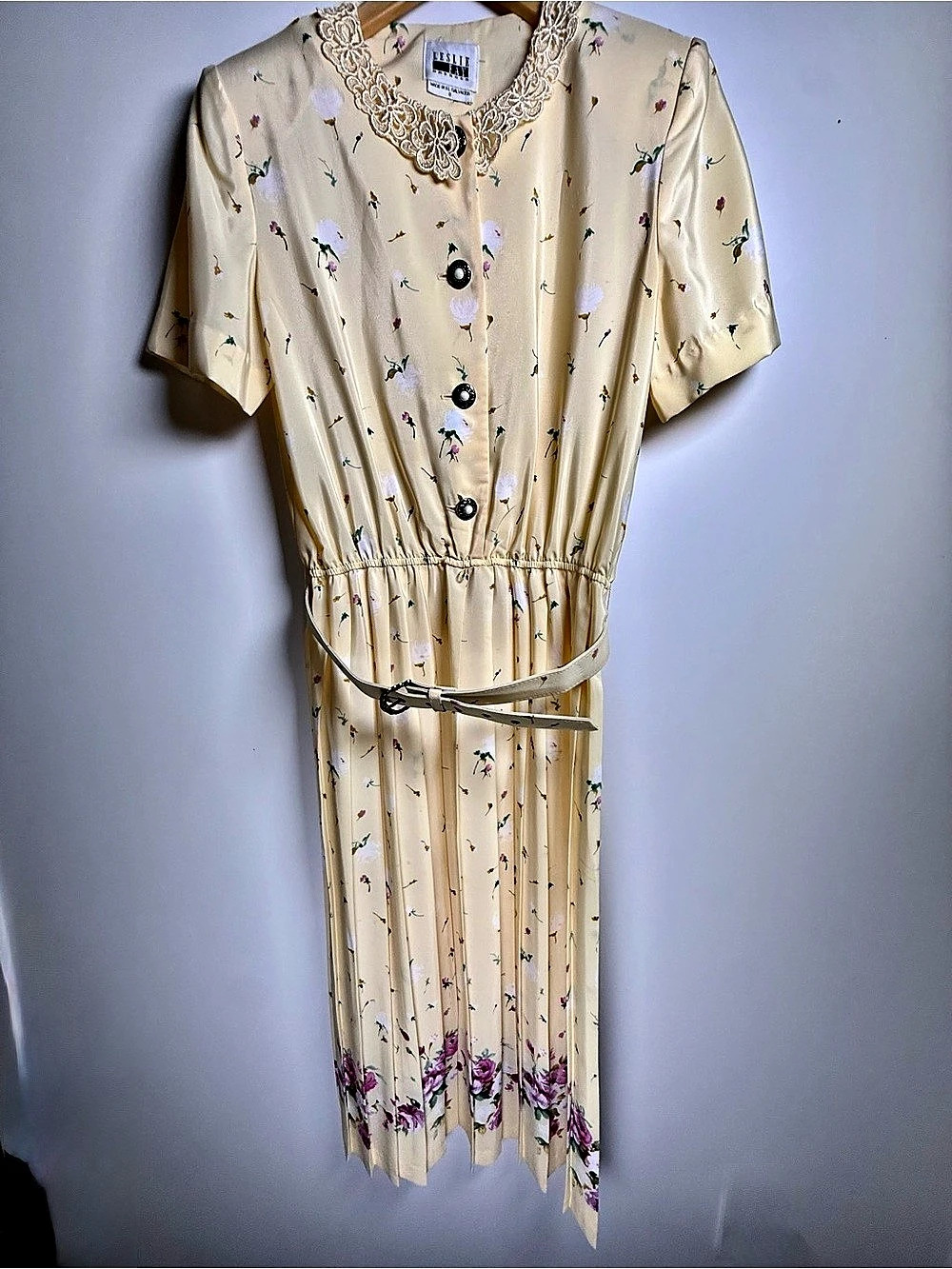 Lislie Fay Floral Maxi Dress Cream Pink US 8